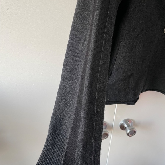 Full Zip Dark Grey Mens Sweater - Picture 3 of 9